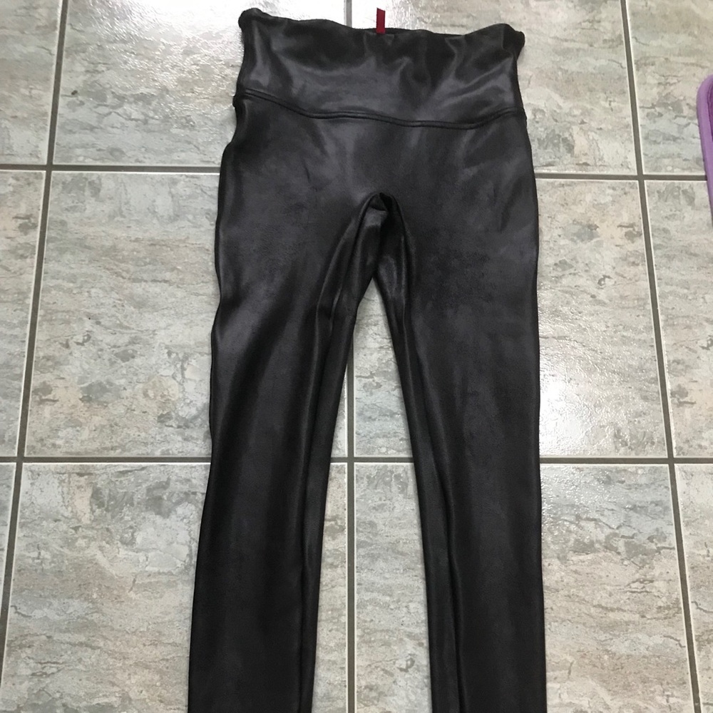 SPANX Faux Leather Leggings Size M